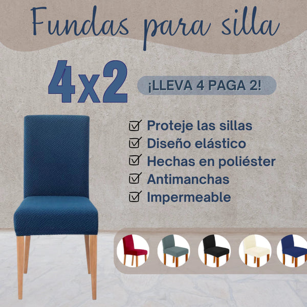 4X2 Funda Protectora De Sillas - Mantén tus sillas como nuevas