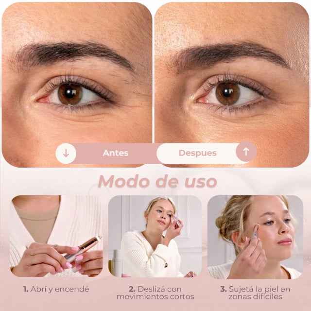 Depilación laser rápida e indolora ✨ + Depiladora facial de REGALO!